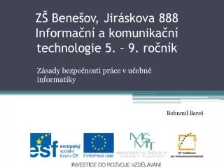 z sady bezpe nosti pr ce v u ebn informatiky