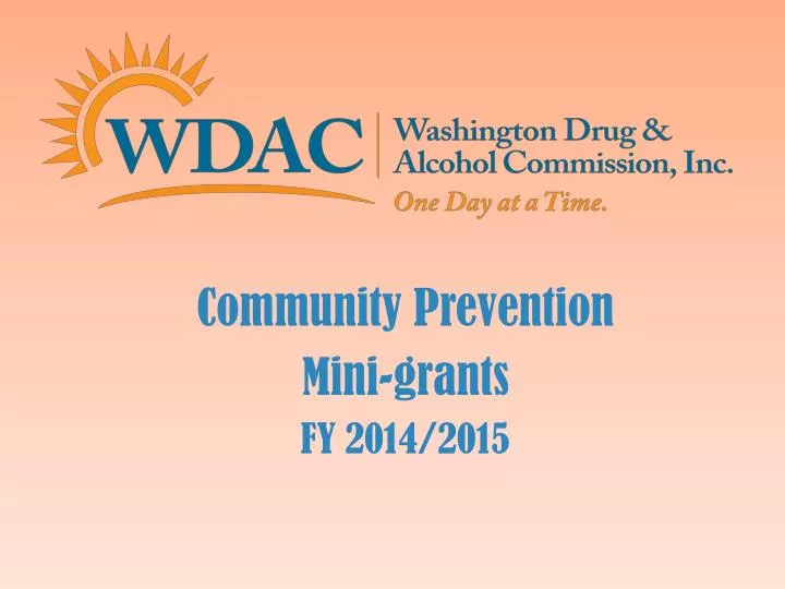 community prevention mini grants fy 2014 2015
