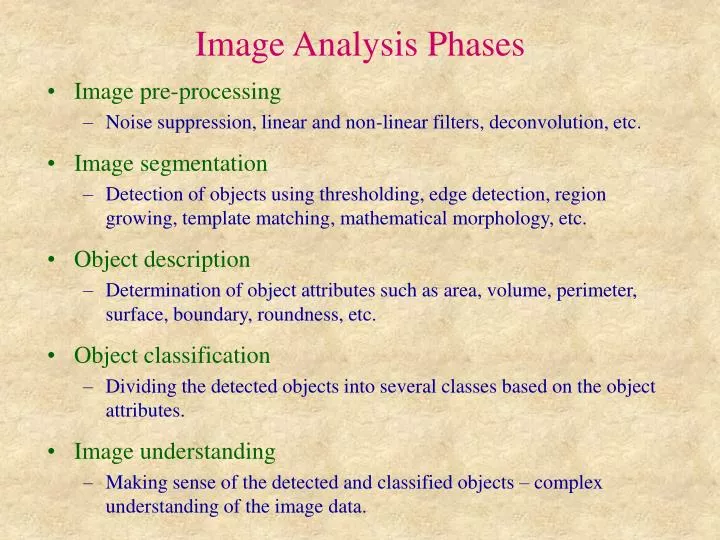 image analysis phases