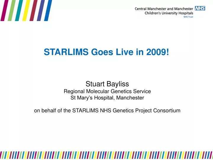 starlims goes live in 2009