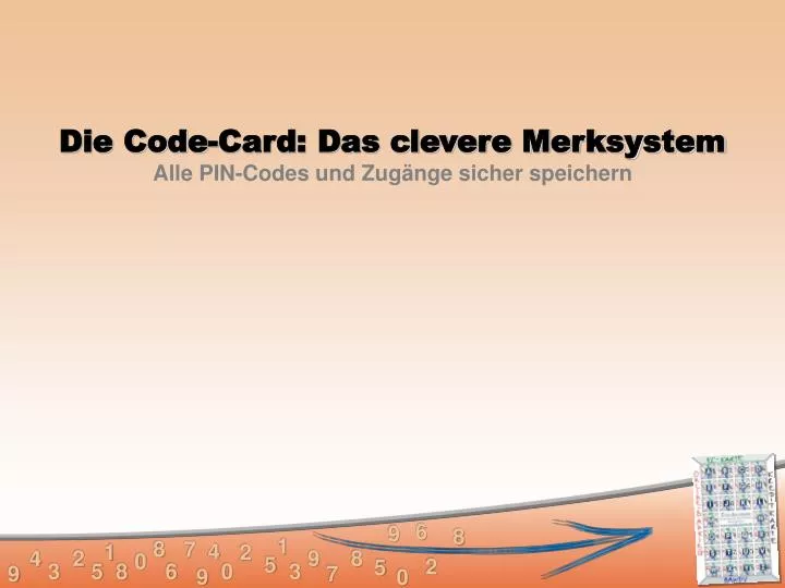 die code card das clevere merksystem alle pin codes und zug nge sicher speichern