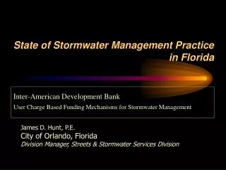 State of Stormwater Management Practice in Florida