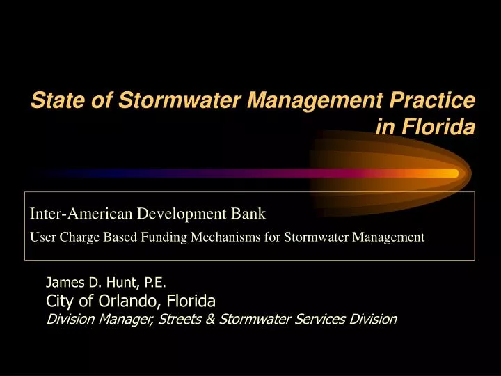 state of stormwater management practice in florida