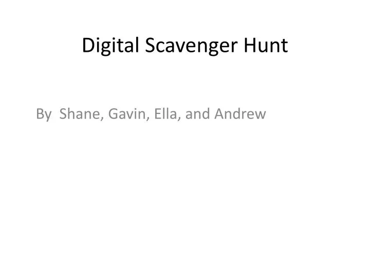 digital scavenger hunt
