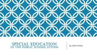 Special education in the public school system