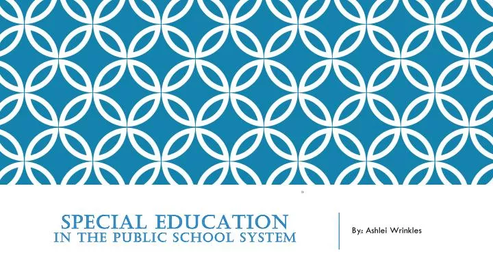 special education in the public school system