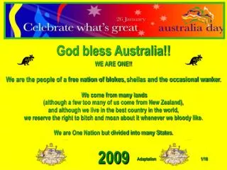 God bless Australia!!