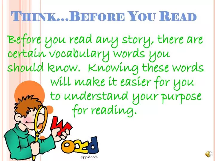 think before you read