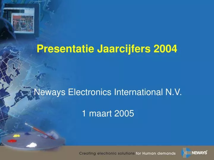 presentatie jaarcijfers 2004