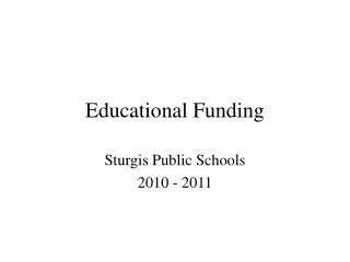 Educational Funding