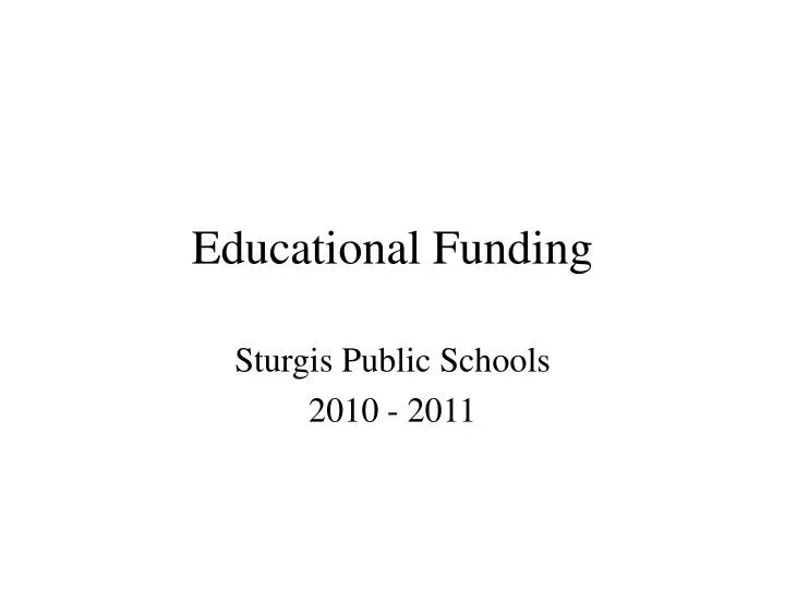 educational funding