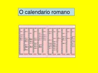 O calendario romano