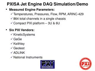 PXISA Jet Engine DAQ Simulation/Demo