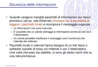 sicurezza delle informazioni