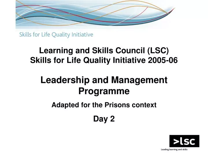 learning and skills council lsc skills for life quality initiative 2005 06