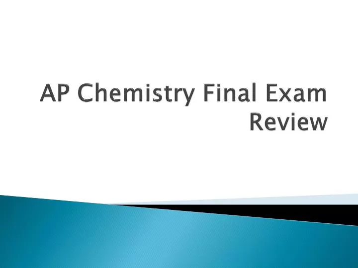 ap chemistry final exam review