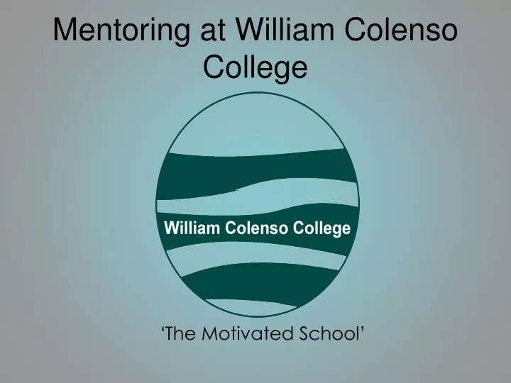 mentoring at william colenso college