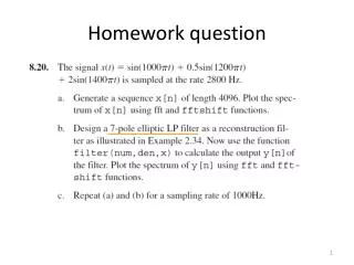 Homework question