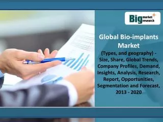 Global Bio-implants Market Forecast 2013-2020