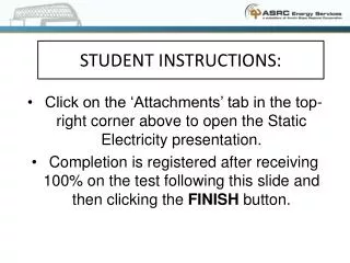 STUDENT INSTRUCTIONS: