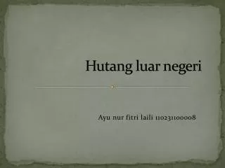 hutang luar negeri