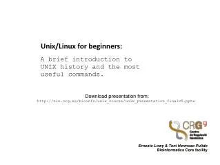 Unix/Linux for beginners: