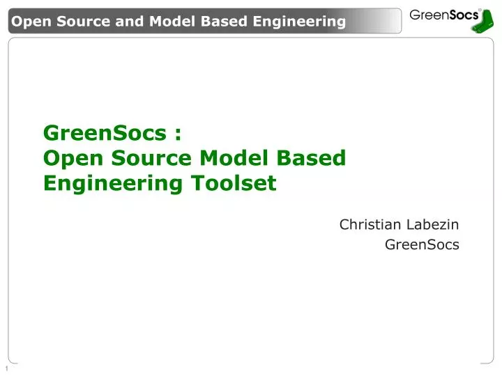 greensocs open source model based engineering toolset
