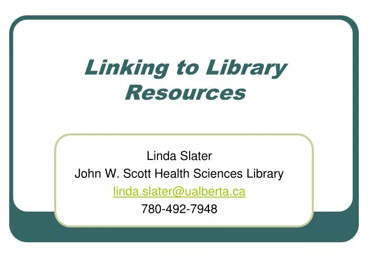 linking to library resources