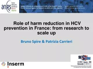 Role of harm reduction in HCV prevention in France: from research to scale up