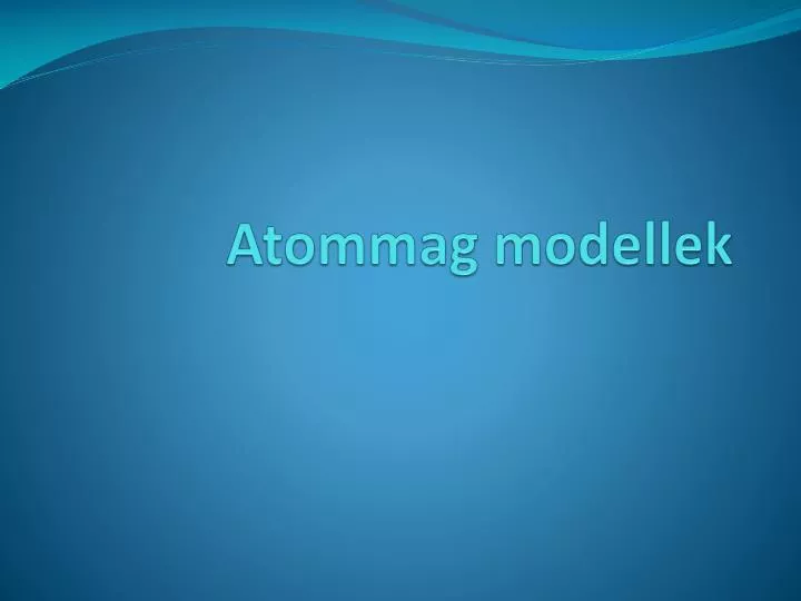 atommag modellek