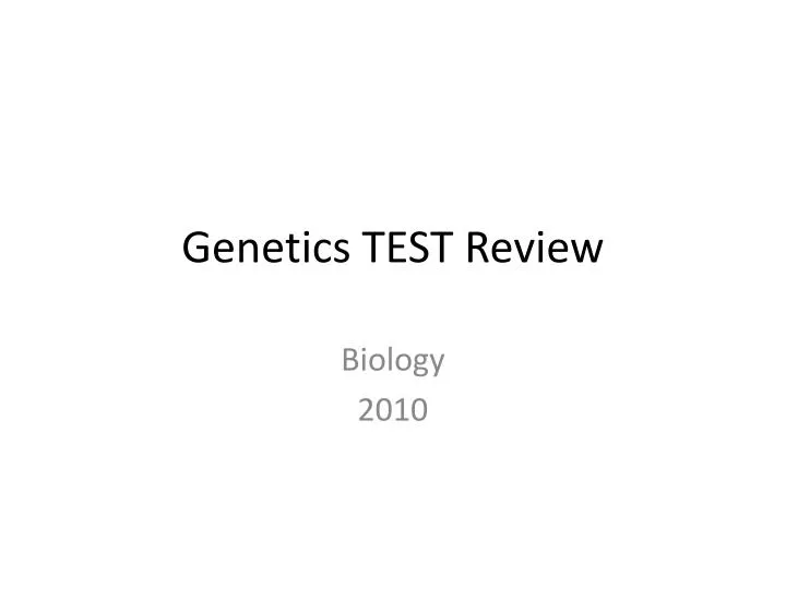 genetics test review
