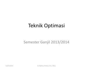teknik optimasi