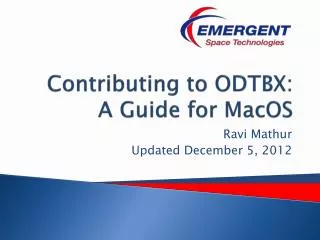 Contributing to ODTBX: A Guide for MacOS