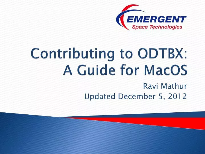 contributing to odtbx a guide for macos