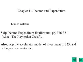 Chapter 11. Income and Expenditure