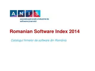 Romanian Software Index 2014