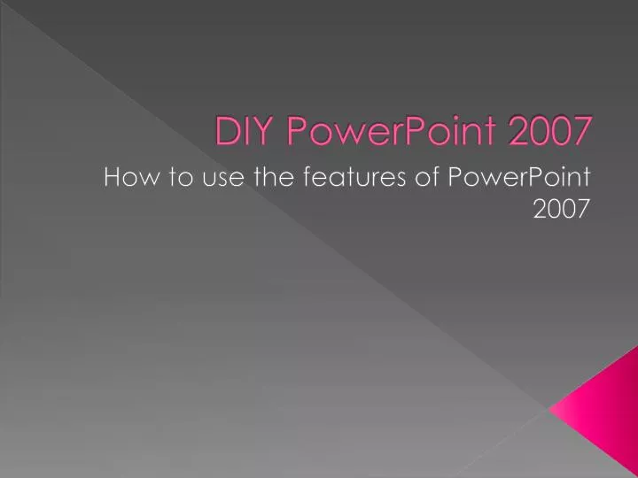 diy powerpoint 2007