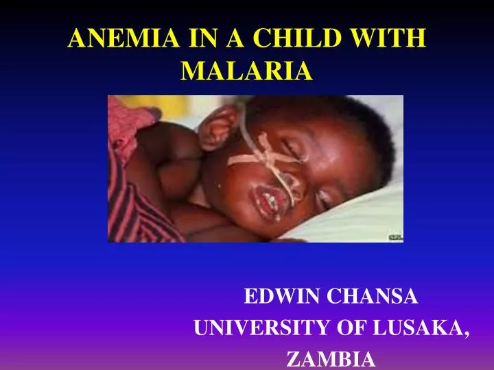 anemia in a child with malaria
