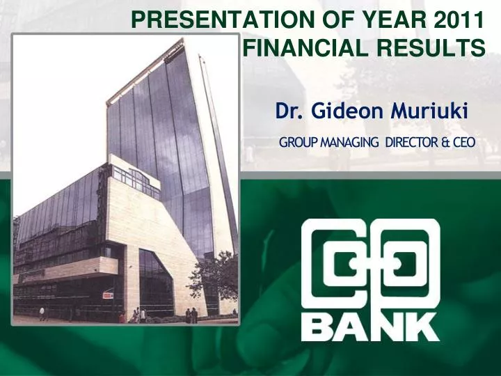 presentation of year 2011 financial results