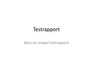Testrapport