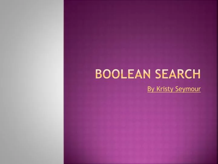 boolean search