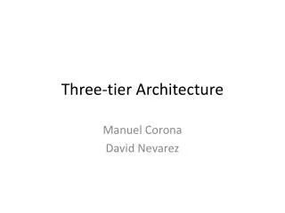 Three-tier Architecture