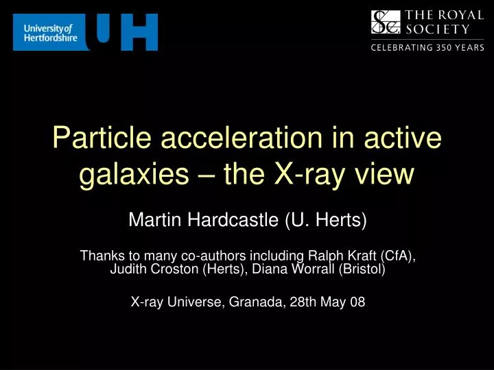 particle acceleration in active galaxies the x ray view