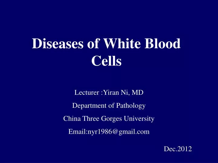 diseases of white blood cells