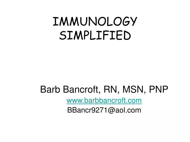 immunology simplified