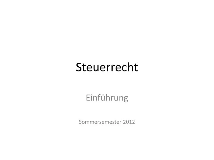 steuerrecht