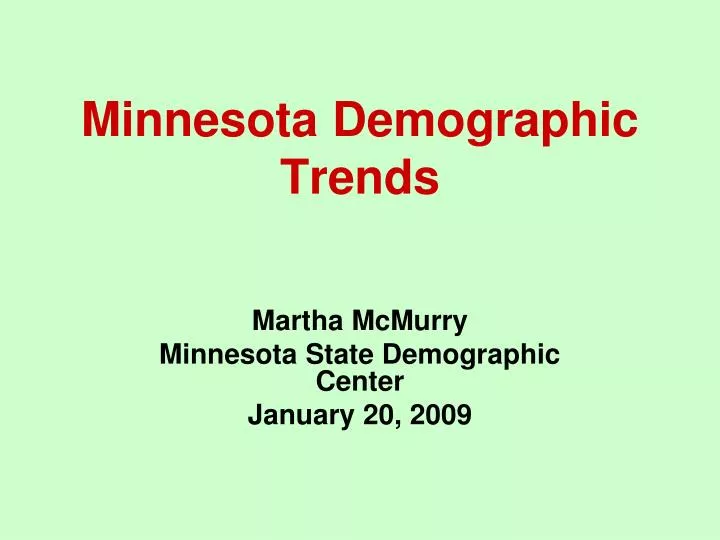 minnesota demographic trends