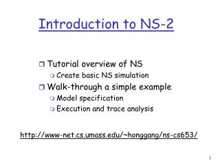 Introduction to NS-2