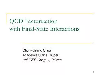 QCD Factorization with Final-State Interactions