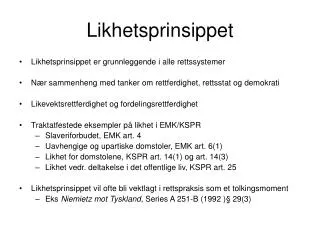 likhetsprinsippet